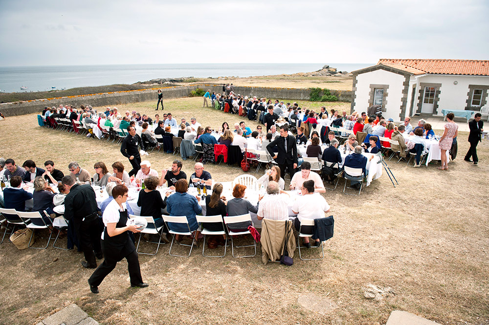 Déjeuner au vert avec Alexandre Couillon (La Marine, Noirmoutier) & Peeter Pihel (Alexander Restaurant, Pädaste, Muhu, Estonie), Île d’Yeu, 2012