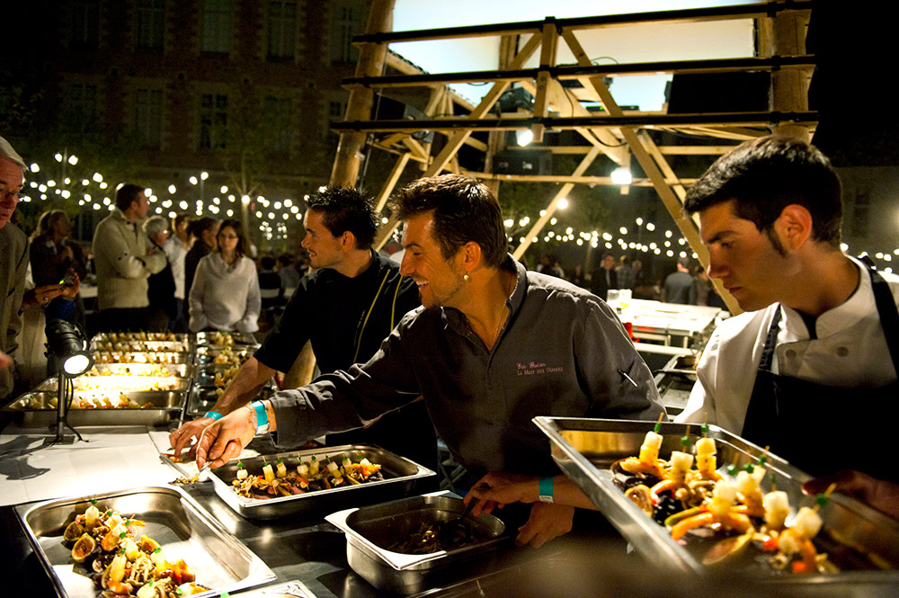 La Tablée unique autour d’Alain Passard, Cour du Château des ducs de Bretagne, 2012